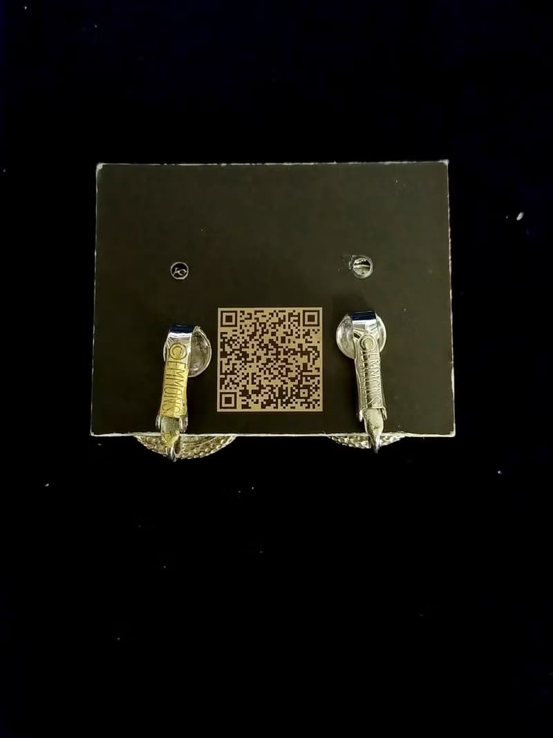 vintage jewelry Emmons 藍色雙重奏 夾式耳環