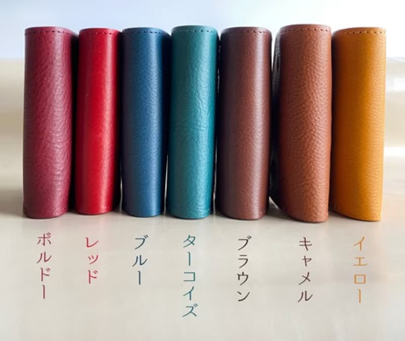 お札も入る ６連キーケース　キャメル　イタリアンレザー　ミネルバボックス使用　名入れ可能