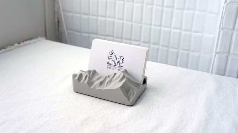 玉山水泥名片座+手機座 | 台灣設計製造(MIT)