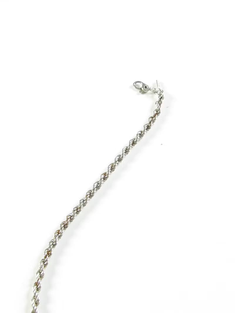 Vintage Monet Rope Chain Silver Bracelet