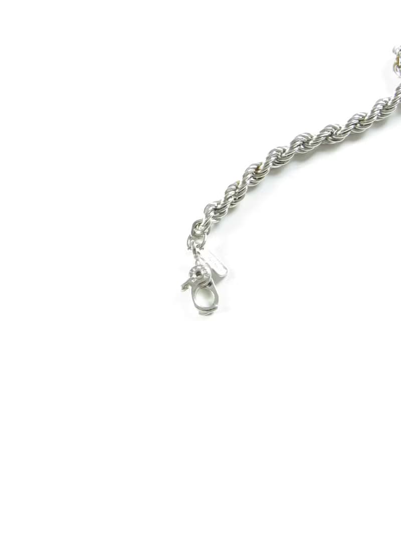 Vintage Monet Rope Chain Silver Bracelet