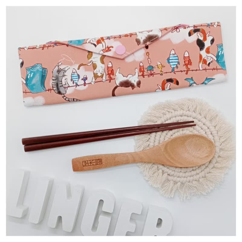 //曬貓// 餐具包/刷具包/文具筆袋