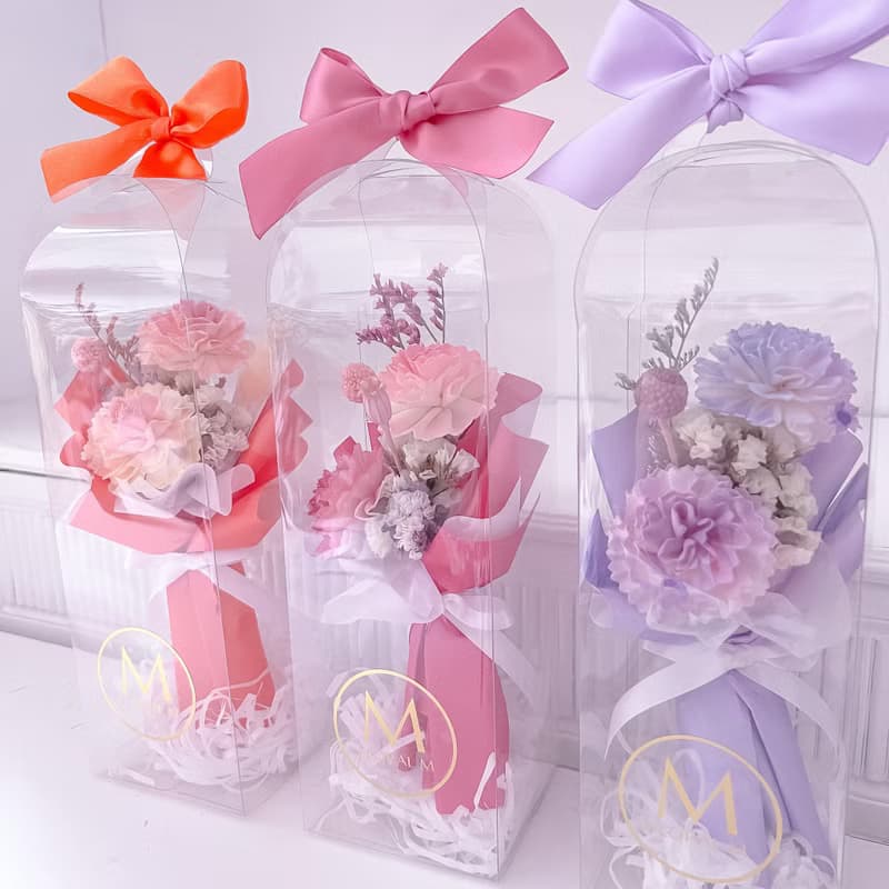 草莓卡士達擴香小花束(贈送5ml香氛油)