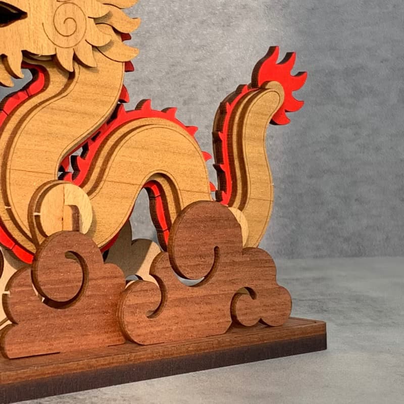 【端午節】錢龍來 手機架 招財擺飾 手作DIY 木質 禮物 龍年