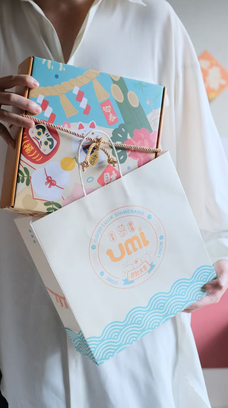 日式祈福注連繩禮盒附3M掛鉤包裝/宮廷牡丹款/開幕/喬遷/新年禮盒