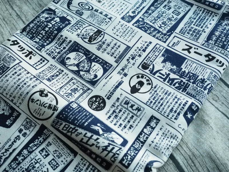 原創手工縫製托特側肩包帆布包 日本和風懷舊海報圖案