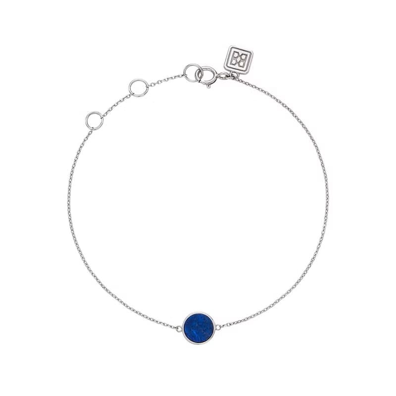 ROCA MINI ROUND LAPIS LAZULI BRACELET_WHITE