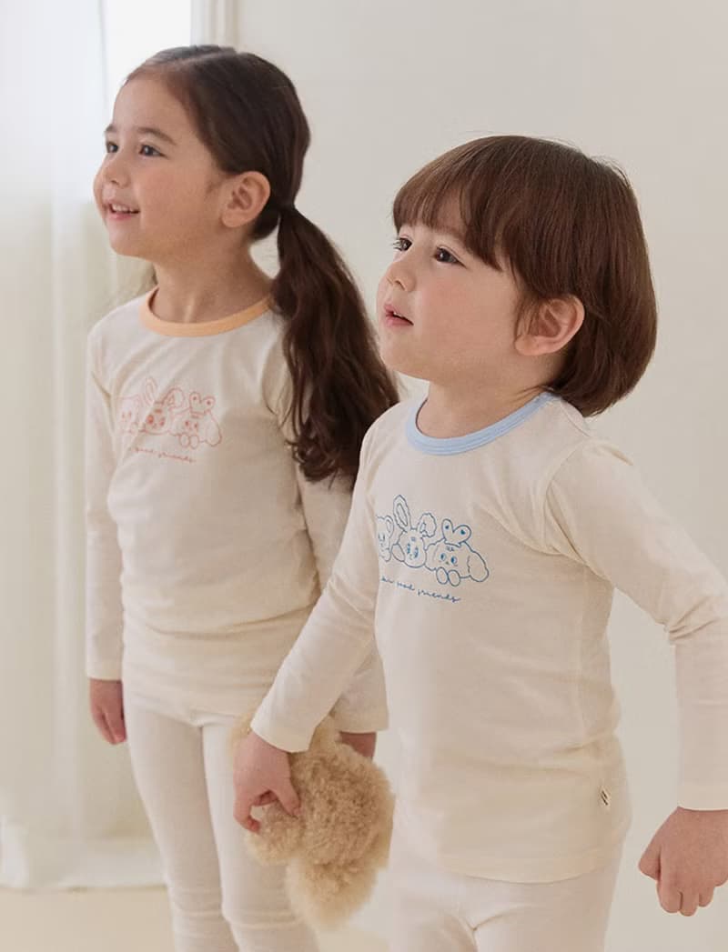 三個好朋友藍-植纖衣長袖韓國童裝-K63009