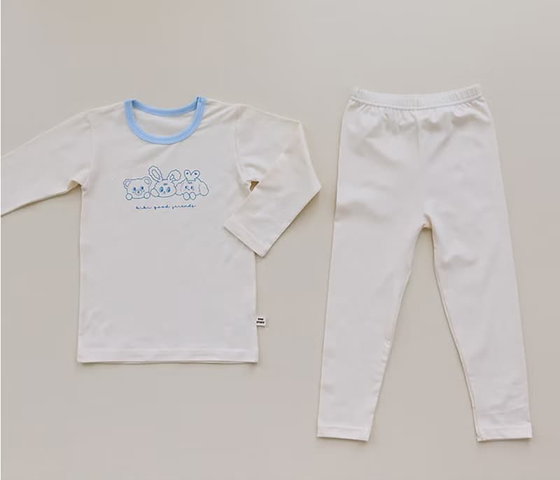 三個好朋友藍-植纖衣長袖韓國童裝-K63009