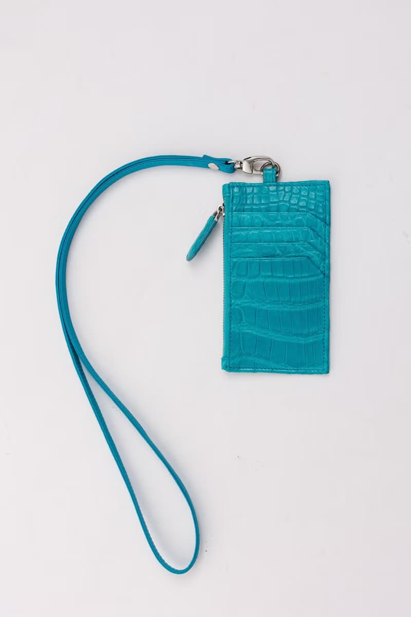 Lukbag Studio|真皮鱷魚皮吊卡零錢包|土耳其藍