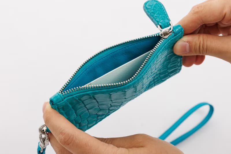 Lukbag Studio|真皮鱷魚皮吊卡零錢包|土耳其藍
