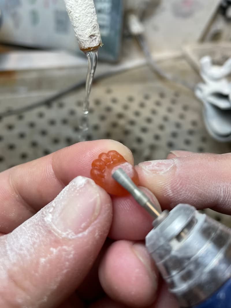 【小貓爪】南紅紅瑪瑙耳墜線可愛原創手工製作玉石雕刻