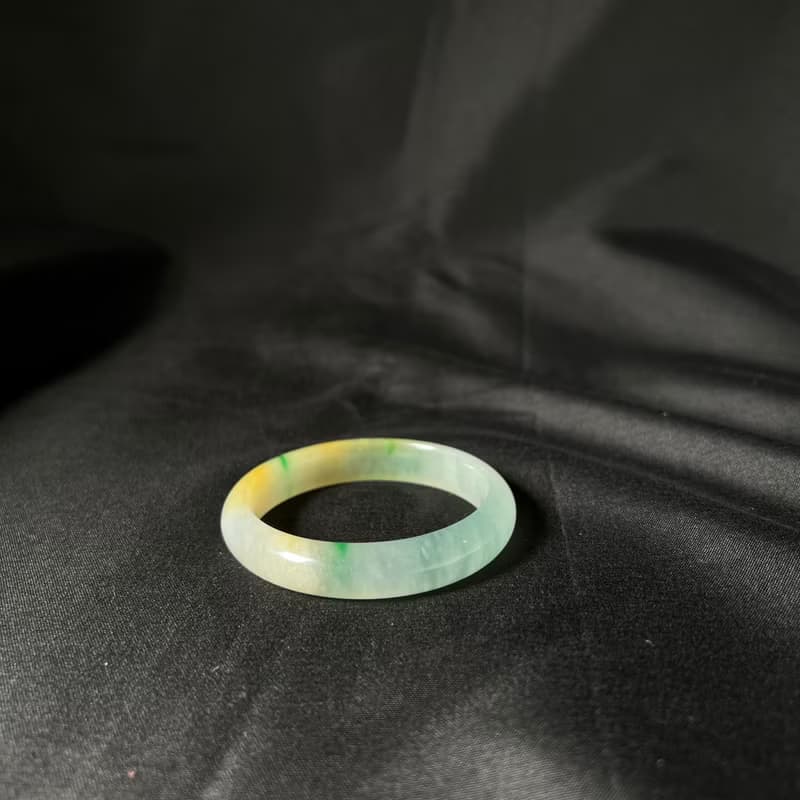 黃加綠 | 高冰種三彩鐲 #17.2