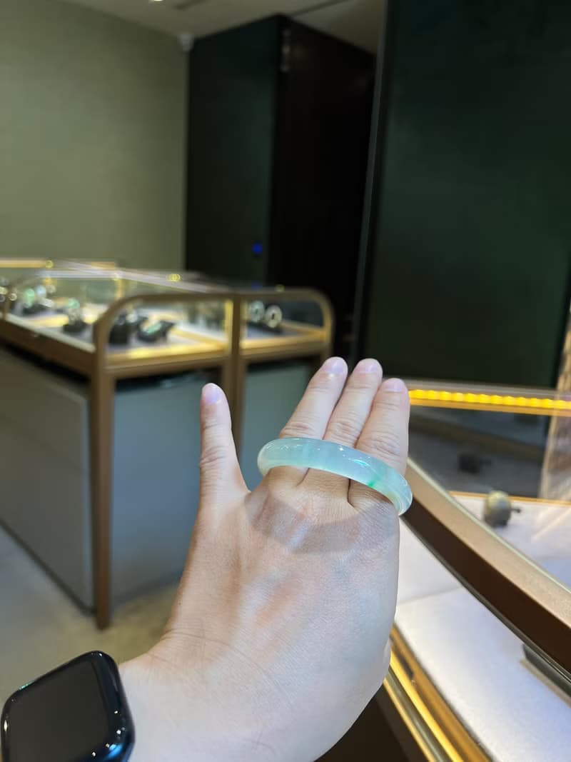 黃加綠 | 高冰種三彩鐲 #17.2