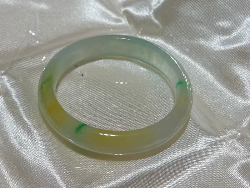 黃加綠 | 高冰種三彩鐲 #17.2