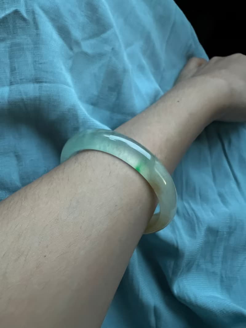 黃加綠 | 高冰種三彩鐲 #17.2