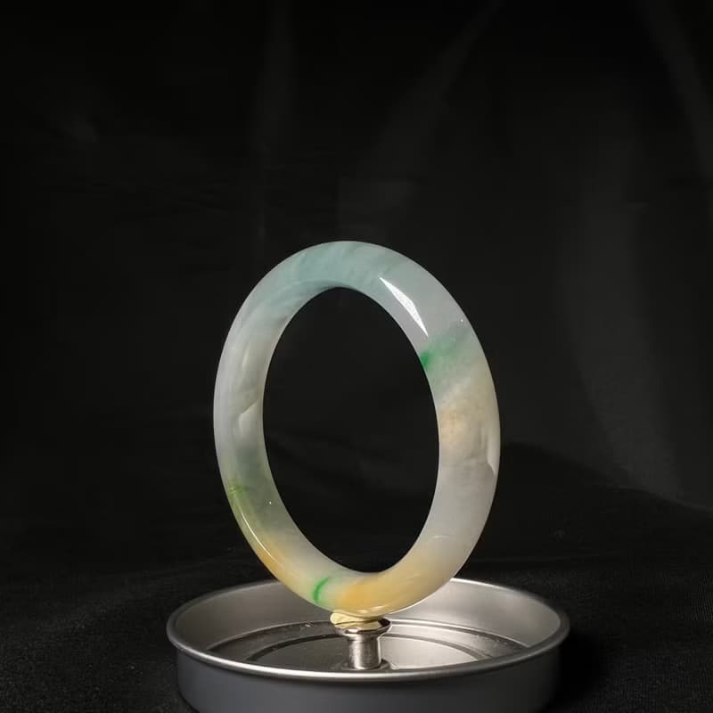 黃加綠 | 高冰種三彩鐲 #17.2