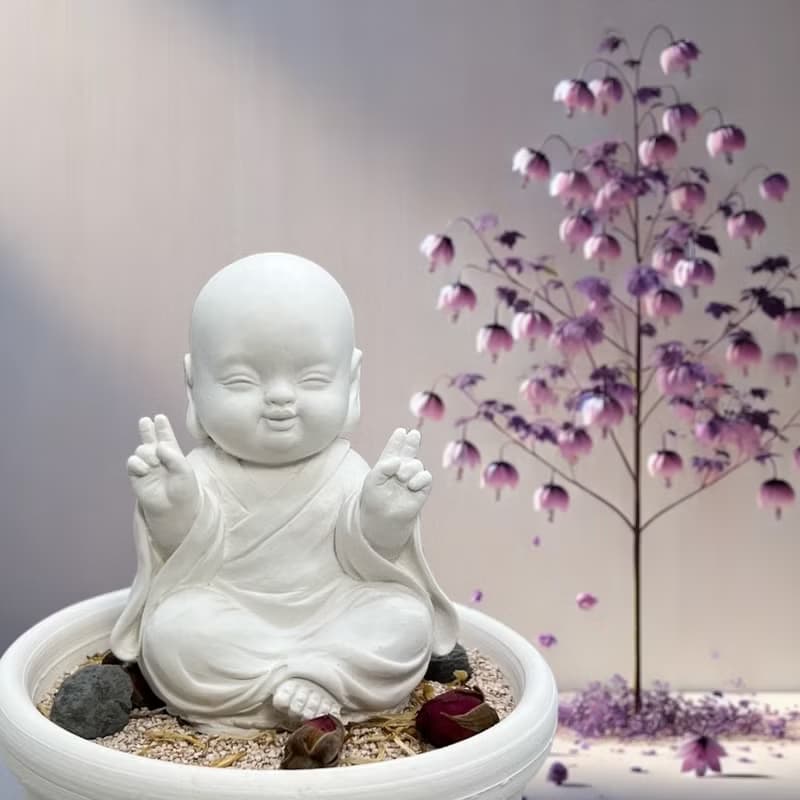 快速出貨 開運套組 精油香氛擴香 淨念吉祥小佛之一笑中盤套組