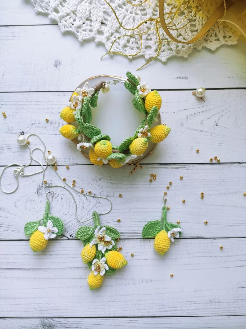 耳環 Lemon SET、吊墜 Lemon、手鍊 Lemon