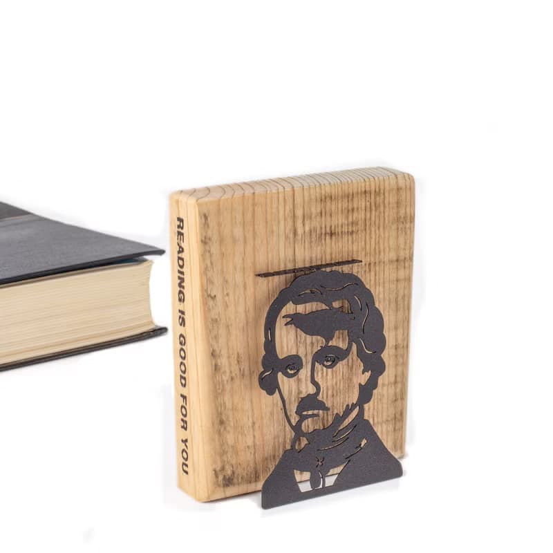 Novelty Bookmark Edgar Allan Poe Portrait, Small Bookish Gift for Horror Lovers