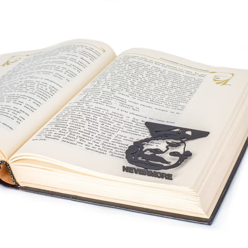 Novelty Bookmark Edgar Allan Poe Portrait, Small Bookish Gift for Horror Lovers