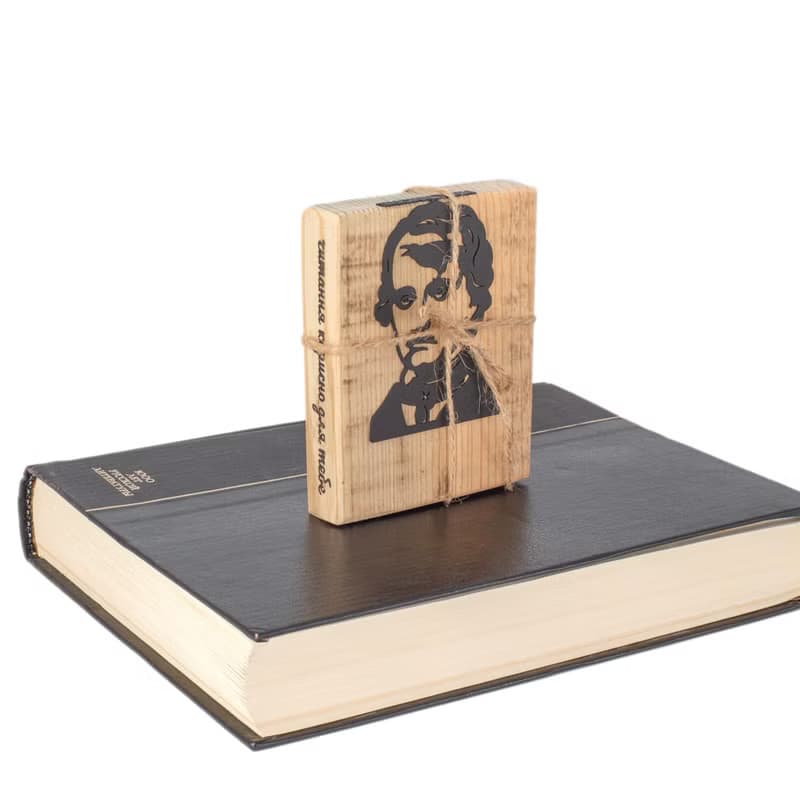 Novelty Bookmark Edgar Allan Poe Portrait, Small Bookish Gift for Horror Lovers