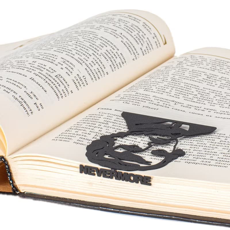 Novelty Bookmark Edgar Allan Poe Portrait, Small Bookish Gift for Horror Lovers