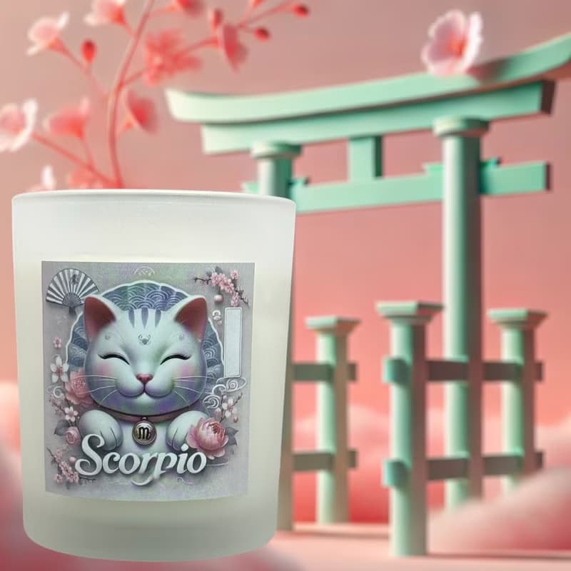 12星座 天蠍座香氛燭杯 招財貓與星座的創新結合 為生活增添幸福