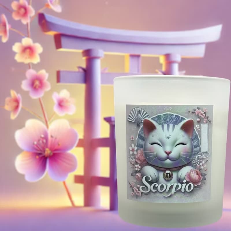 12星座 天蠍座香氛燭杯 招財貓與星座的創新結合 為生活增添幸福