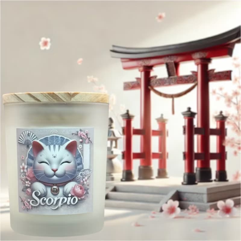 12星座 天蠍座香氛燭杯 招財貓與星座的創新結合 為生活增添幸福
