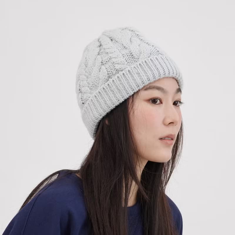 Merry 麻花保暖針織毛帽Beanie (三色可選)