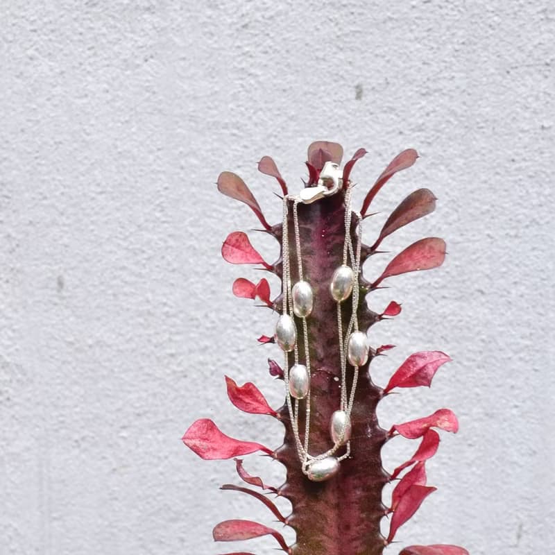 簡潔豆豆純銀手鍊