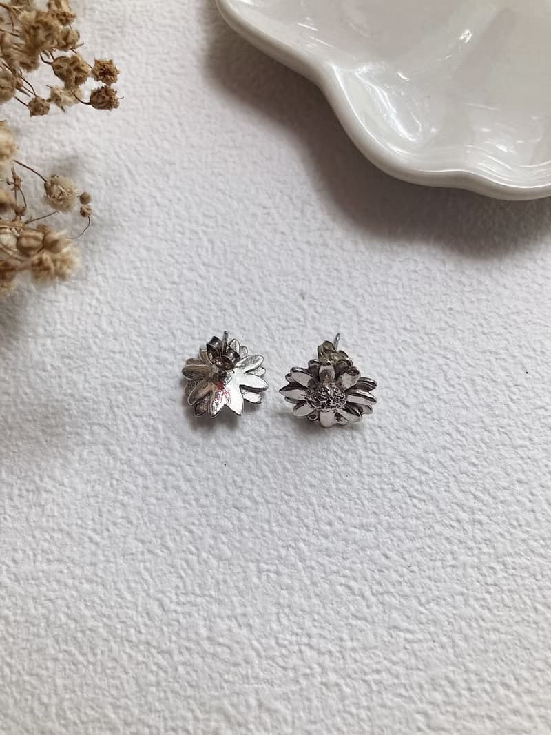 || 小雛菊 || 純銀耳針耳環