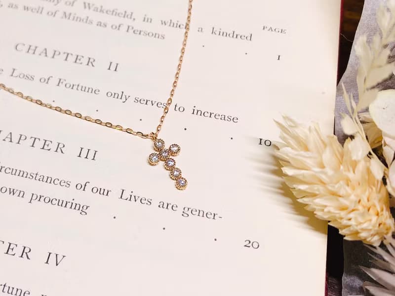 【Moriarty Jewelry】精緻優雅 - 十字架 - 14K 玫瑰金 小鑽項鍊