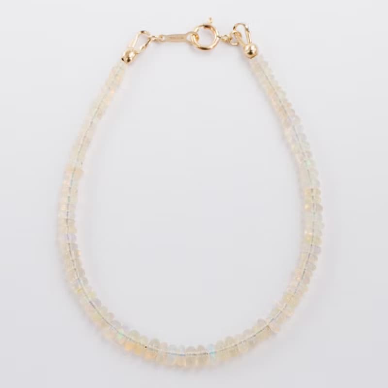 オパール ブレスレット 14kgf シンプル 上品 透明感