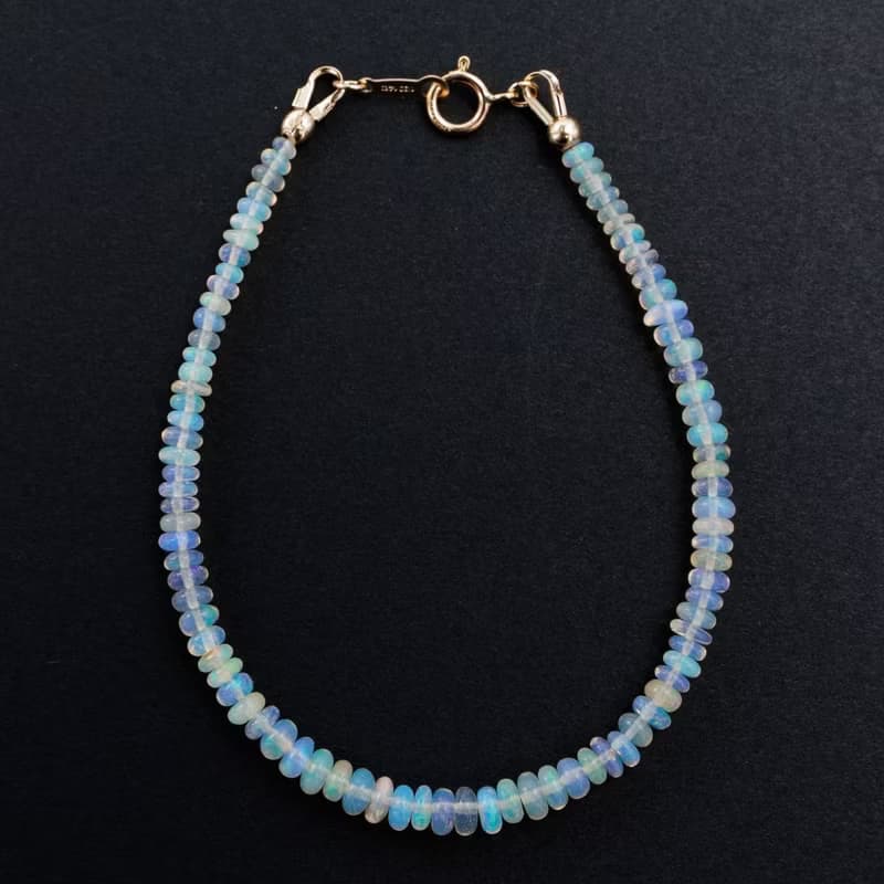 オパール ブレスレット 14kgf シンプル 上品 透明感