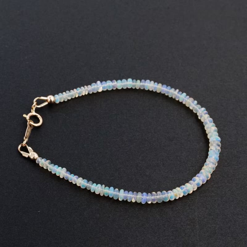 オパール ブレスレット 14kgf シンプル 上品 透明感