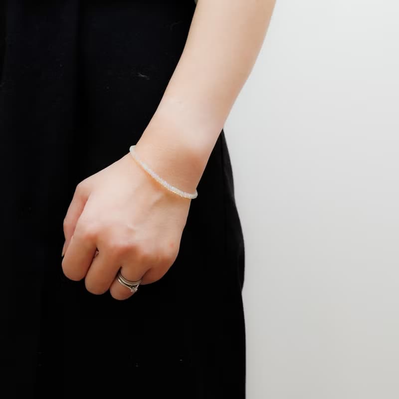 オパール ブレスレット 14kgf シンプル 上品 透明感