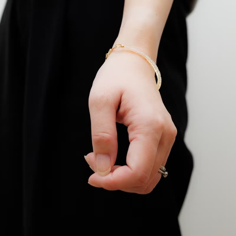 オパール ブレスレット 14kgf シンプル 上品 透明感