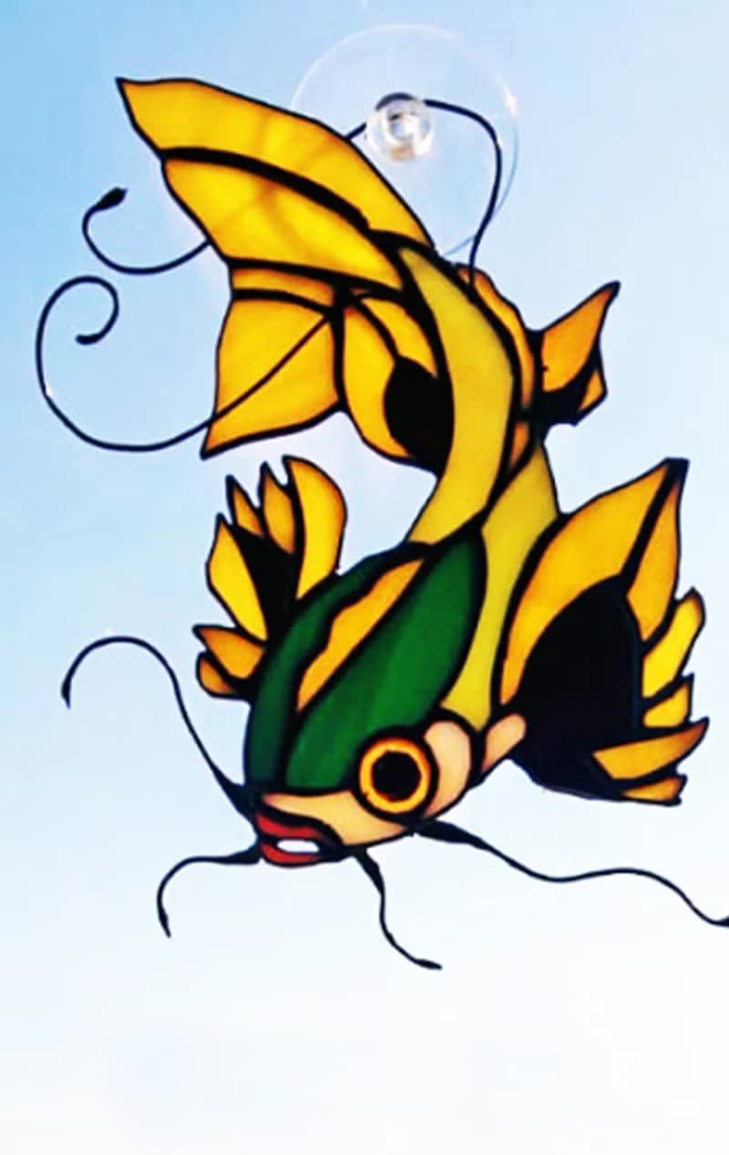 锦鲤鱼, 彩色玻璃窗挂件, 花园装饰, 太阳镜