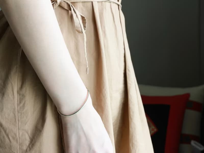 SV935(Argentium)-open bangle  (size order)