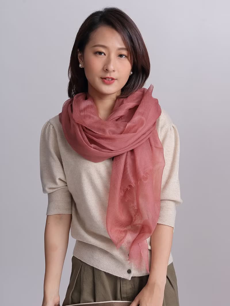豆沙色_戒指羊絨圍巾_Shahmina仙女披肩 _好人緣出國禮物生日禮物