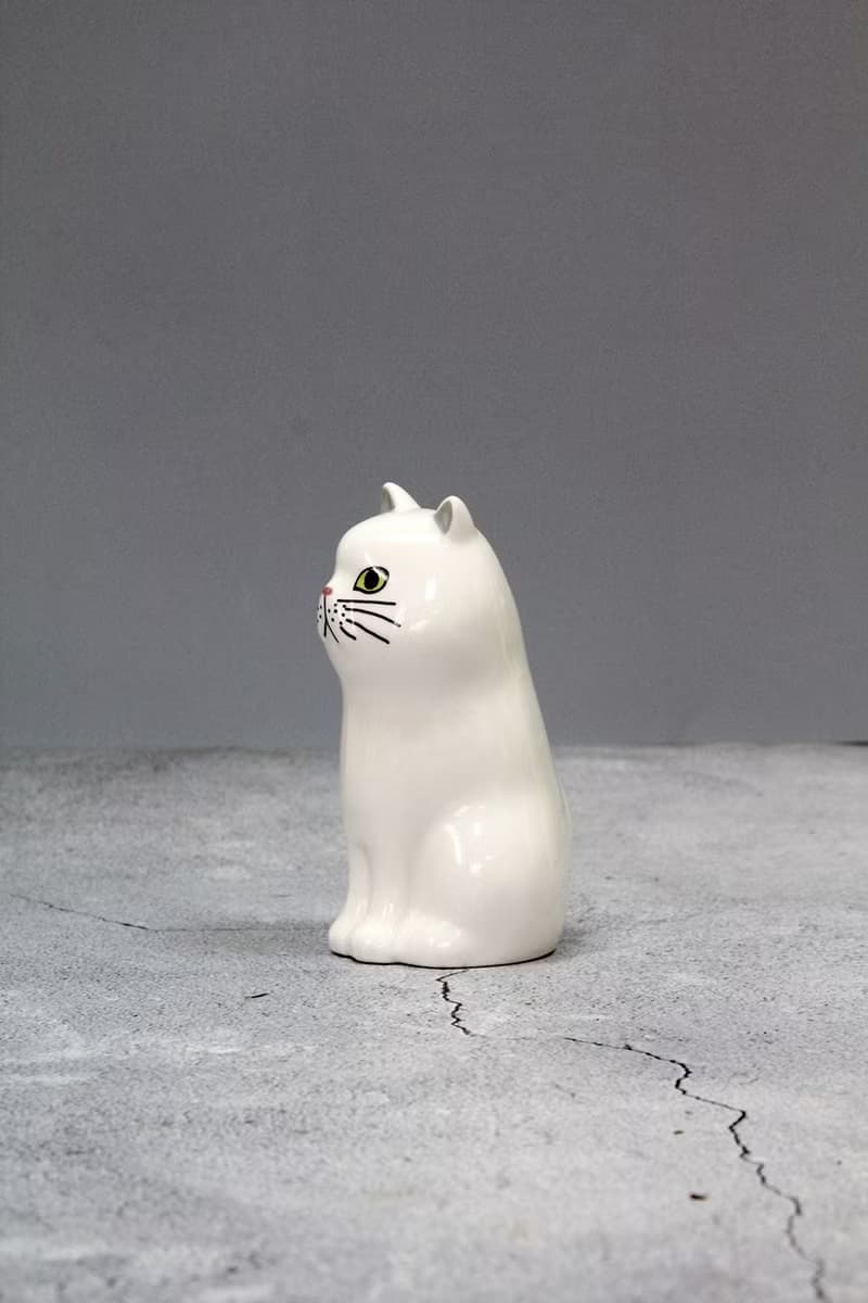 日本Magnets可愛動物系列貓咪造型陶瓷筆筒花瓶擺飾(白貓)
