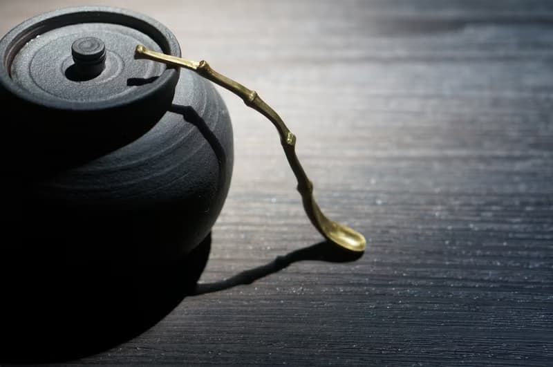 手工黃銅竹節水盂勺 文房四寶 粉末勺 攪拌勺 水丞匙