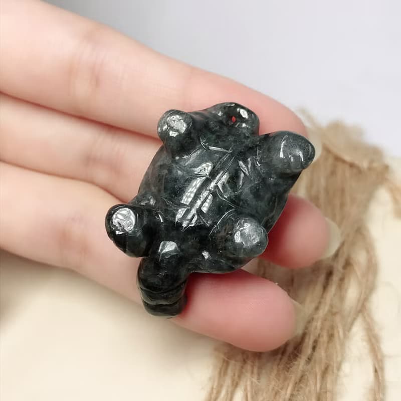 【吉祥‧長壽】烏雞翡翠烏龜 | 天然緬甸玉A貨翡翠 |  送禮