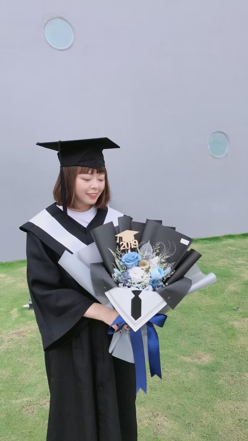 畢業花束 \致男友\永生花花束 學士服包裝 畢業禮物