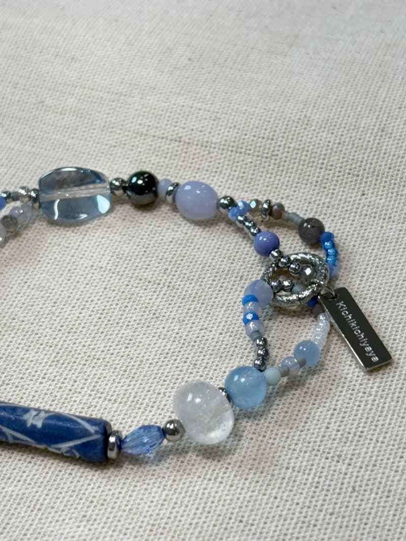 Baby Blue Gemstone Bracelet 049