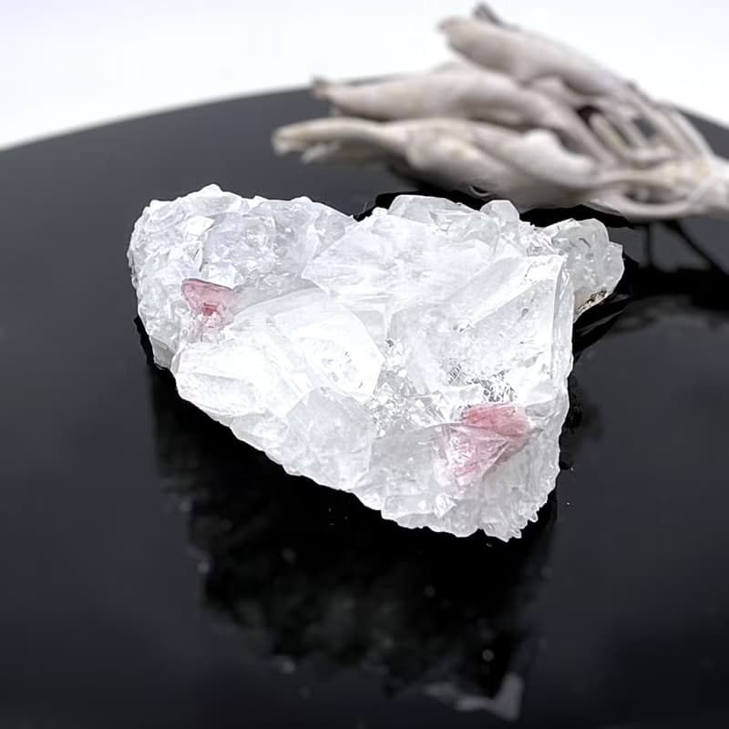 瀲心。原礦 擺件 淨化 能量 療癒 l 鑽石魚眼石 粉紅沸石 l