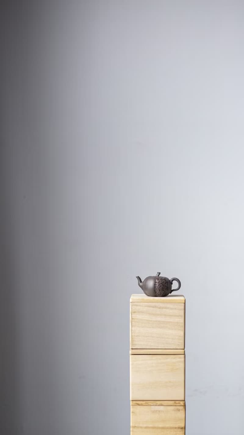 送禮紫砂壺茶壺小南瓜 草书款 极品青灰料 全手工制作 65CC高端茶