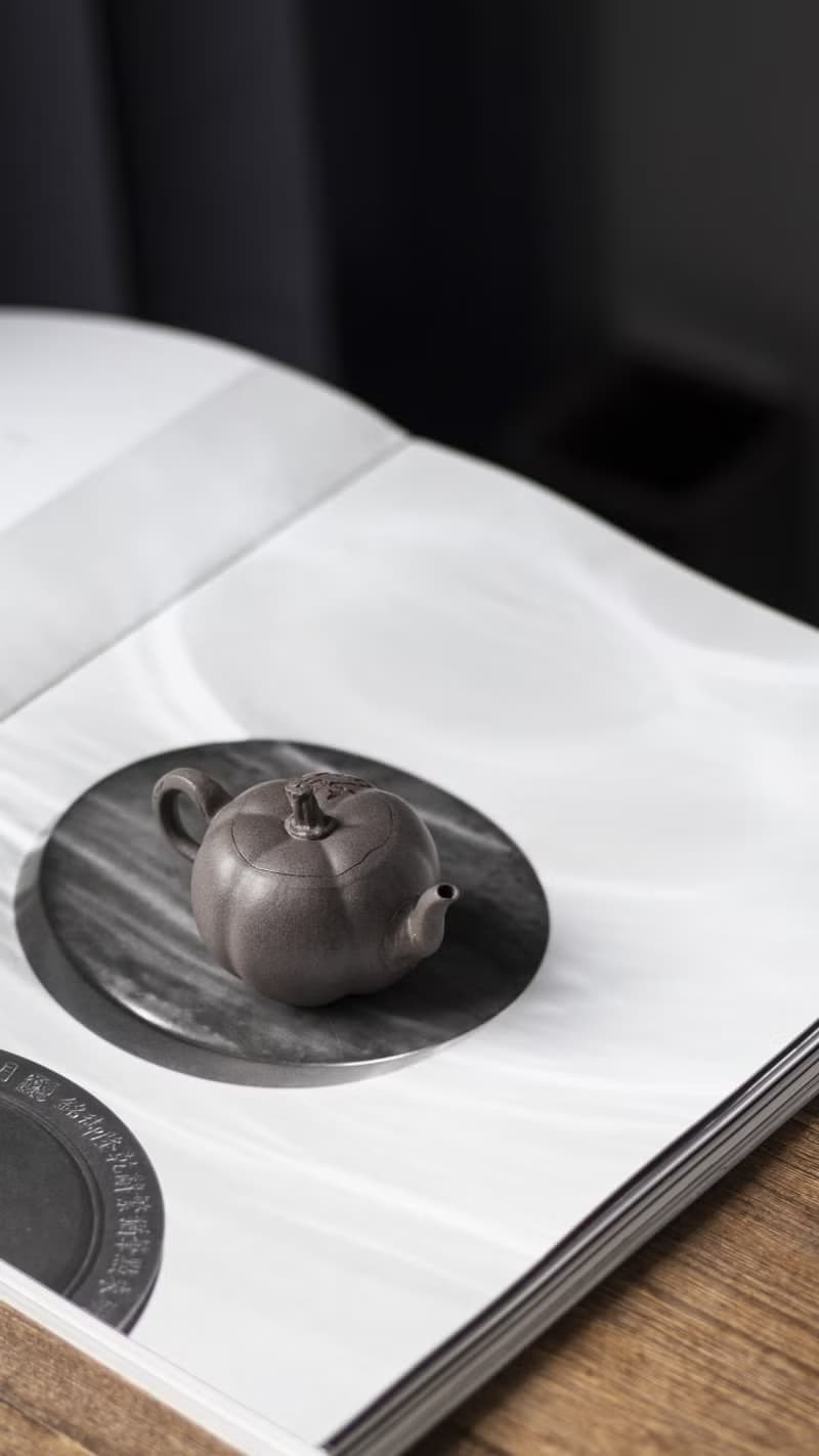 送禮紫砂壺茶壺小南瓜 草书款 极品青灰料 全手工制作 65CC高端茶